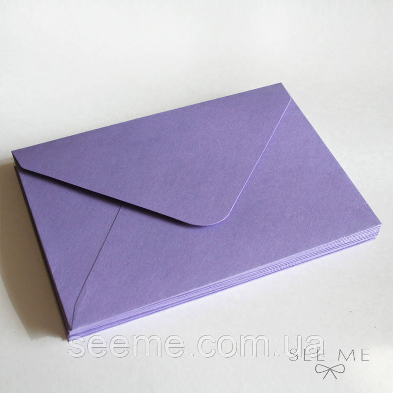 Конверт 184x140 мм, колір лавандовий (lavender), КОМПЛЕКТ 10 ШТ.