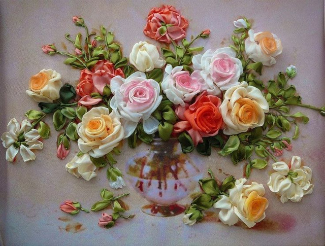 Вышивка лентами