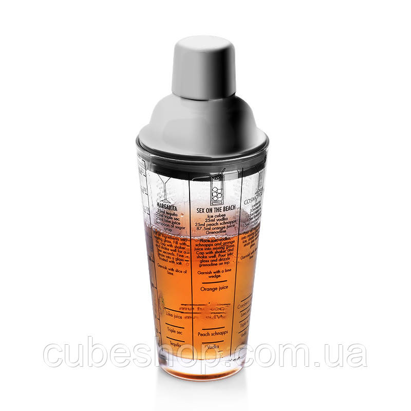 Скляний шейкер для приготування коктейлів