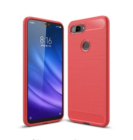 Чохол Carbon для XIaomi Mi 8 Lite Червоний