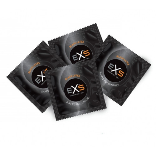 Презервативи чорного кольору EXS BLACK LATEX, 1 шт., фото 1