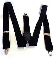 Підтяжки для штанів ширина 3 см, чорні