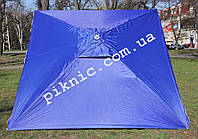 Зонт торговый 2х2 м Ветровой клапан Серебро Прочный зонт для торговли на улице Синий 351