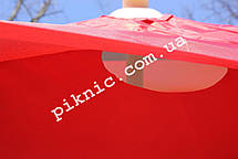 Зонт торговий 2х2м (Срібло+Клапан) Потужний парасолька для вуличної торгівлі, садовий Червоний!, фото 2