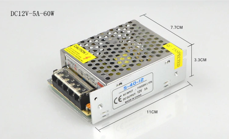 Блок живлення 12 V 5 А 60 W у металевому корпусі