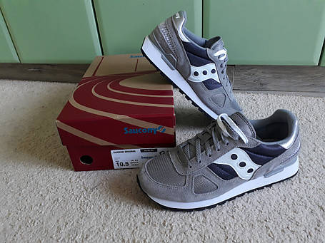 Чоловічі оригінальні кросівки Saucony Shadow Original Grey/Ebony сірі з білим, фото 1