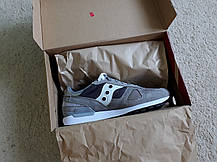 Чоловічі оригінальні кросівки Saucony Shadow Original Grey/Ebony сірі з білим, фото 6