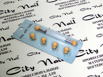 Пуф зі змінними спонжами для аэропуффинга нігтів ( аэропуф прозорий )