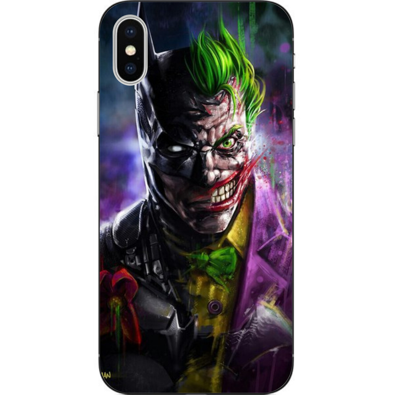 Силіконовий чохол з малюнком для Iphone Xs Two Face