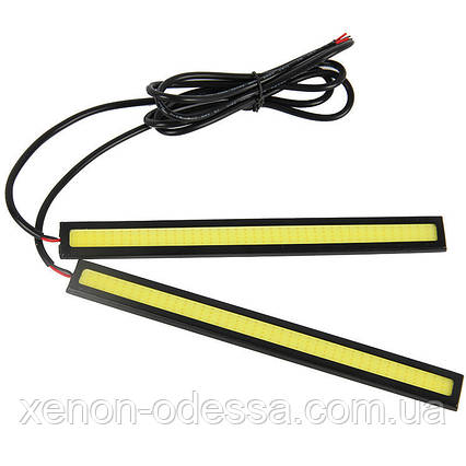 LED COB DRL 17 см Зелені (сплошні лінійки), фото 1