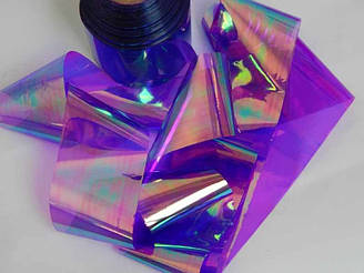 Бите скло для нігтів фіолетове