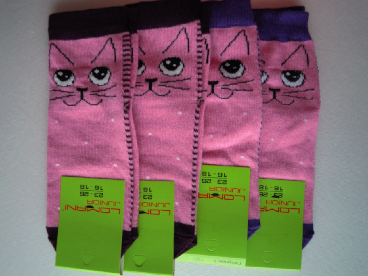 Шкарпетки Дитячі котики рожеві розмір 23-26 на 3-5 років