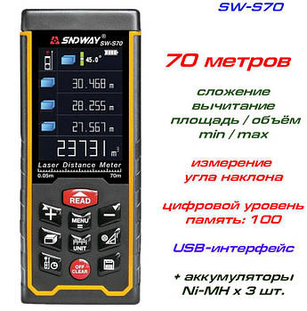 SNDWAY SW-S70 лазерна рулетка до 70 метрів