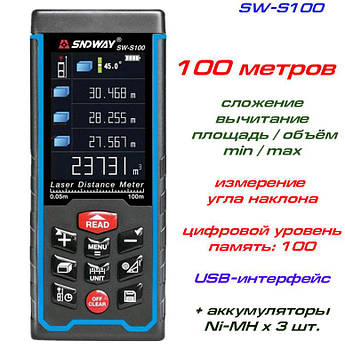 SNDWAY SW-S100 лазерна рулетка до 100 метрів