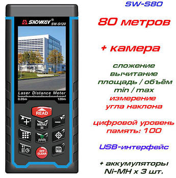 SNDWAY SW-S80 лазерна рулетка до 80 метрів