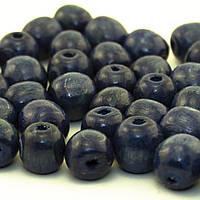 Дерев'яні намистини 13мм (100шт в упаковці) джинсового кольору