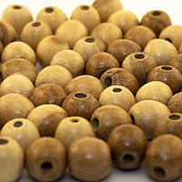 Дерев'яні намистини 13мм (100шт в упаковці) з деревини яблуні