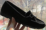 Nona! М'які жіночі замшеві мокасини чорного кольору туфлі весна літо Нона стильні та дуже зручні, фото 4