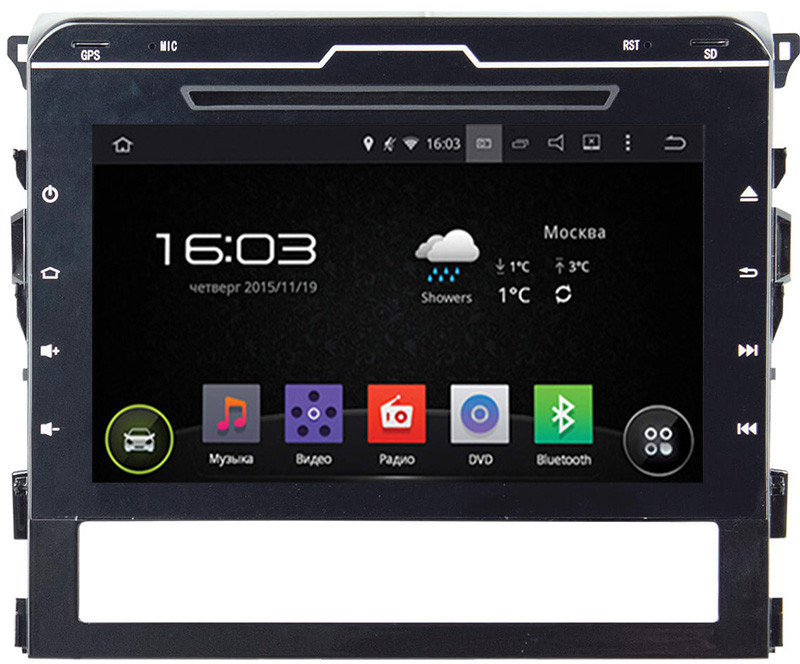 Автомагнітола штатна Toyota LC 200 2012+ Euro AHR-2280 з адаптером штатного підсилювача AF1