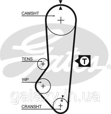 Ремінь ГРМ зубчастий Ford Escort 1,4/1,6 CVH 04.1992 - 1998 Z=97, фото 1