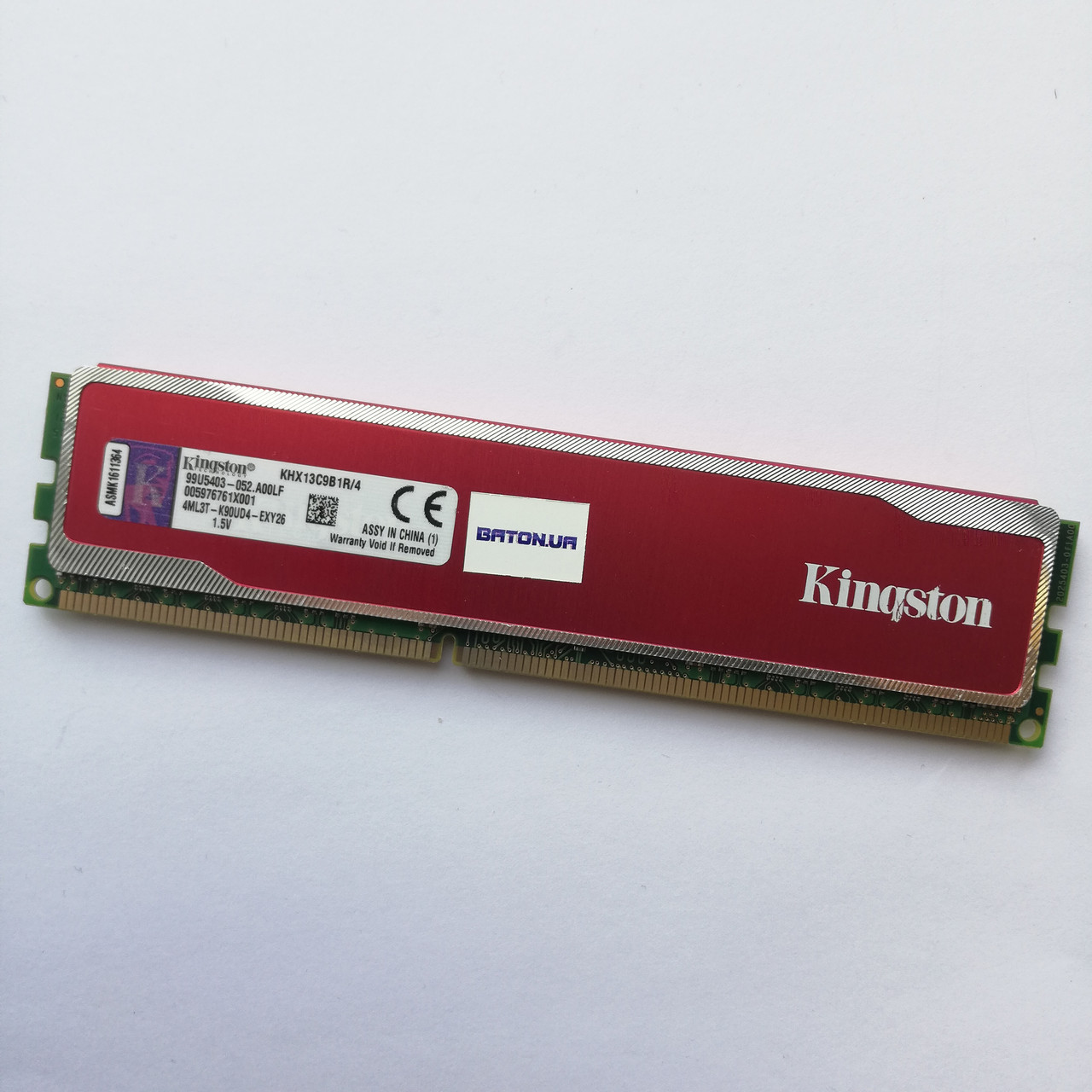Игровая оперативная память Kingston HyperX Red DDR3 4Gb 1333MHz PC3 10600U 1R8/2R8 CL9 (KHX13C9B1R/4) Б/У