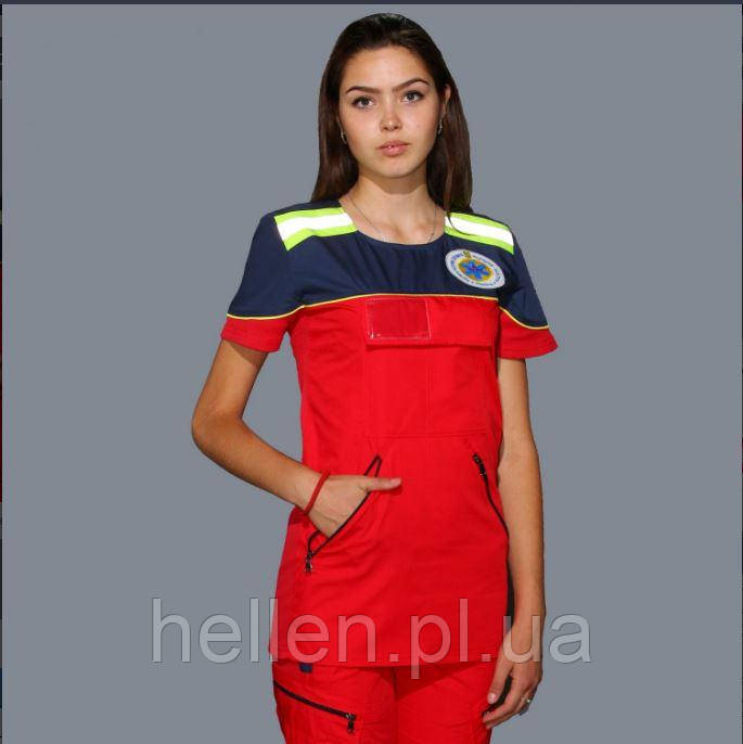 Сорочка червона жіноча літня, 48/170-176