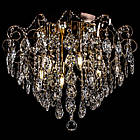 Кришталева люстра СветМира на 6 ламп з LED підсвічуванням на пульті д/у (золото) PM-2247/6+6/FG/LED, фото 2