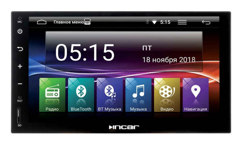 Автомагнітола Universal INCAR AHR-7680 Wi-Fi, GPS, Bluetooth 2 DИН універсальна Екран 7", Android 7