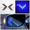 Повторювач повороту в дзеркало синій С2 2 шт авто світлодіодна лампа, фото 2