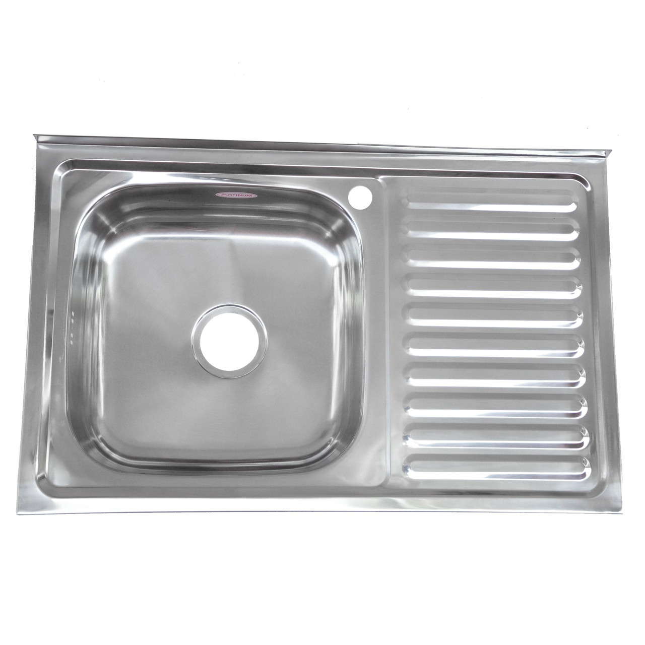 Кухонна мийка стальна Platinum 8050 L Decor 0,6 мм