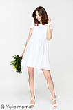 Літня бавовняна сукня для вагітних і годування AMY DR-29.072 біла, фото 3
