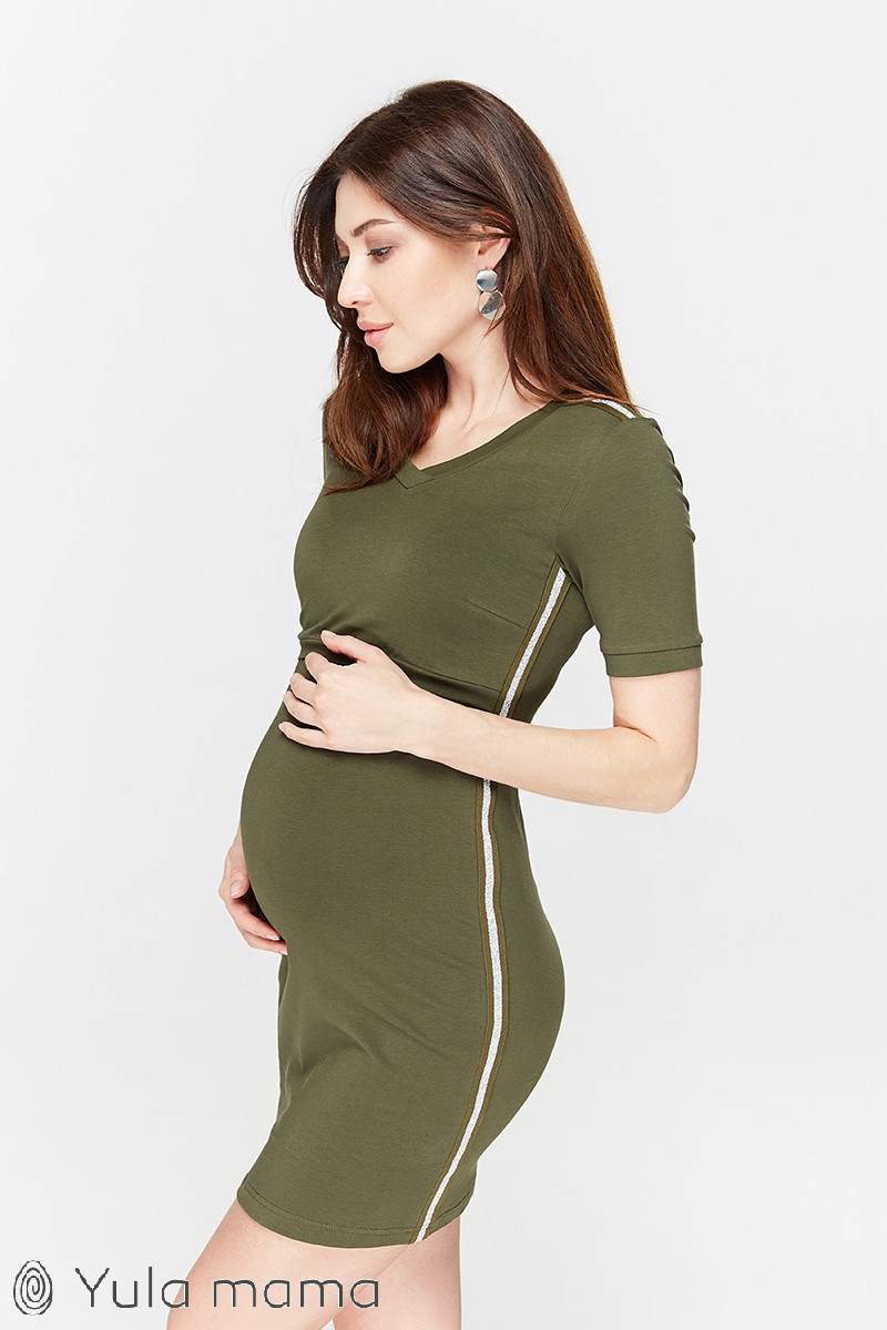 Сукня-туніка для вагітних і годування GINA DR-29.022, хакі