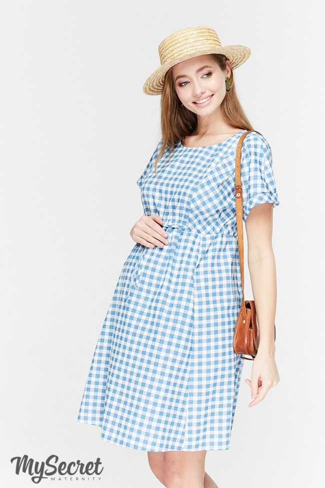 Літня сукня для вагітних і годування SHERRY DR-29.032, джинсово-блакитна