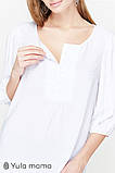 Легка туніка для вагітних та годуючих GIULIETTA, біла, фото 4