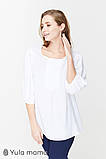 Легка туніка для вагітних та годуючих GIULIETTA, біла, фото 6