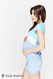 Літній костюм для вагітних і годування IBIZA ST-29.012 блакитний, фото 3
