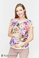 Блузка для беременных и кормления MIRRA BL-29.011, цветы, Юла мама