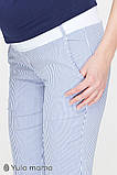 Літні брюки для вагітних MELANI TR-29.011 блакитні в білу смужку, фото 4