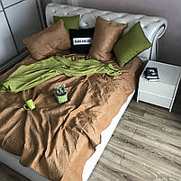 Покривало для спальні на ліжко диван, покривало з велюру на диван ліжко плед на ліжко диван, велюровое покривало Золотисте (P-C6), фото 2