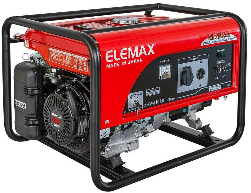 Купить Бензиновый японский генератор ELEMAX SH-7600EX-S Honda
