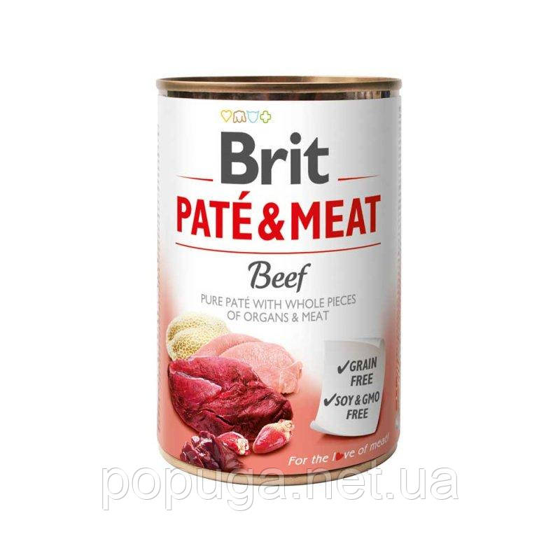 Консерви Brit Paté&Meat з яловичиною, 400 г