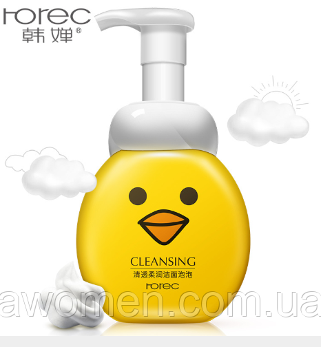 Пінка мус для вмивання Rorec Soft Cleansing з екстрактом граната 300 ml (качка)