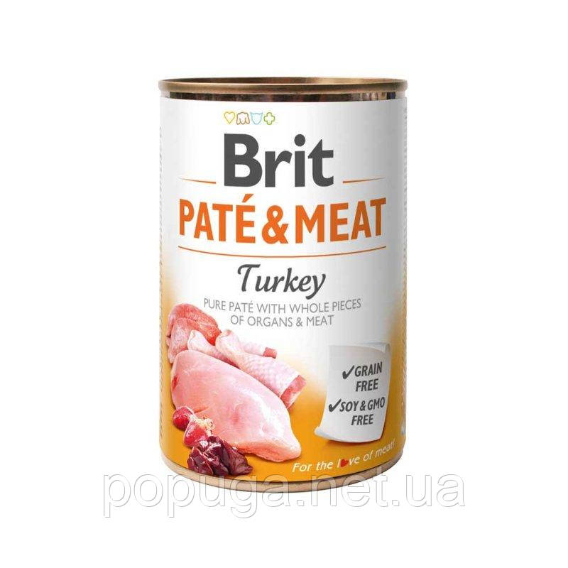 Консерви Brit Paté&Meat з індичкою, 400 г