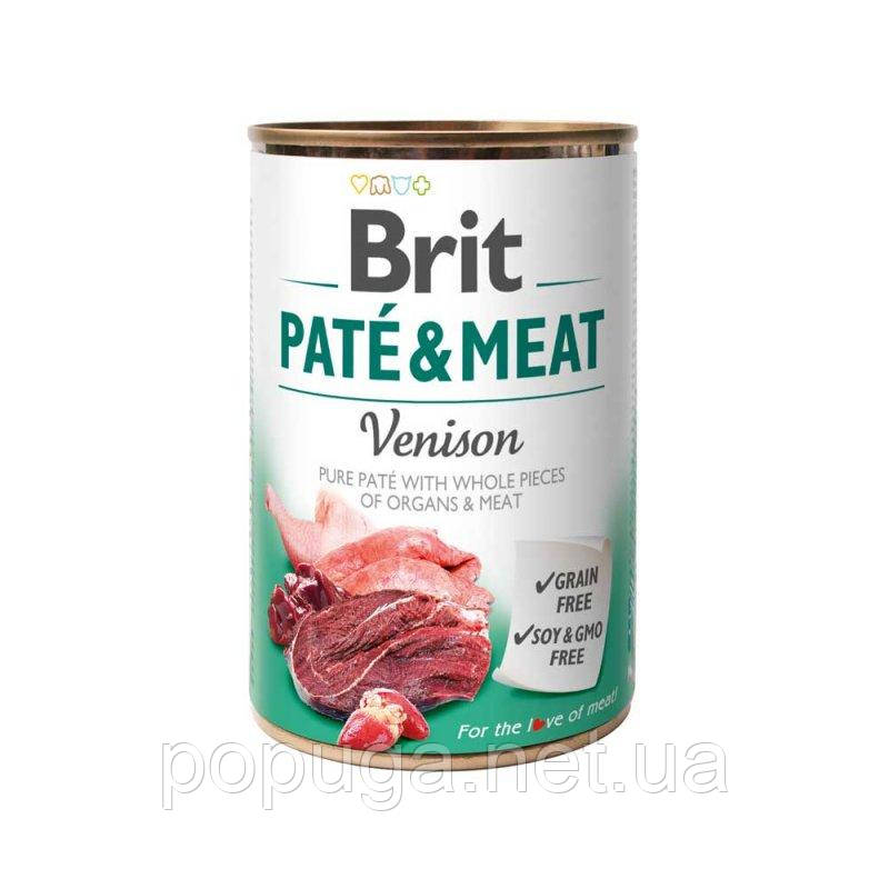 Консерви Brit Paté&Meat з олениною, 400 г