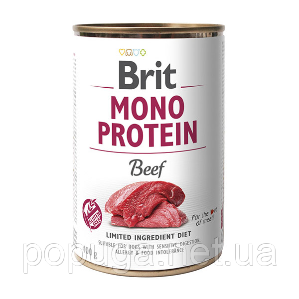 Консерви Brit Mono Protein з яловичиною, 400 г