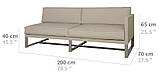 Модульний лаунж садовий диван ЛОФТ 200*70*65 см "Такас" LNK-LOFT, фото 2