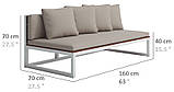 Модульний лаунж садовий диван ЛОФТ 160*70*70 см "Цзінань" LNK-LOFT, фото 2
