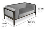 Лаунж садовий диван ЛОФТ 120*85*60 см "Хефей" LNK-LOFT, фото 2