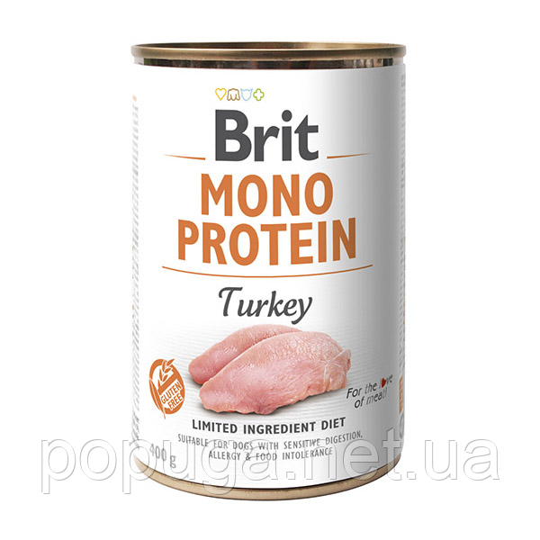 Консерви Brit Mono Protein з індичкою, 400 г