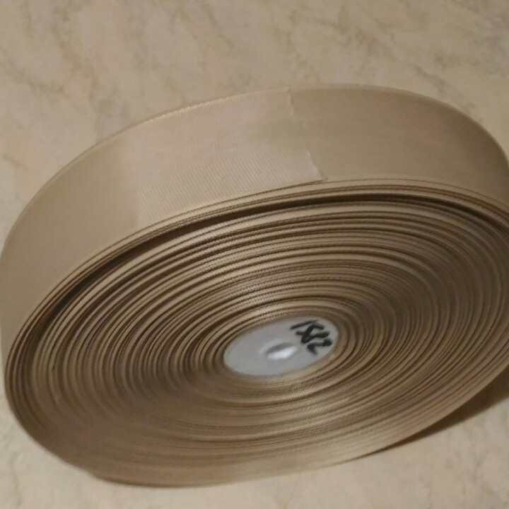 Репсова стрічка завширшки 4 см N 1582 кава з молоком, фото 1